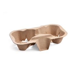 Papírový podnos na 2 kelímky, 19 x 11 cm, 50 ks.