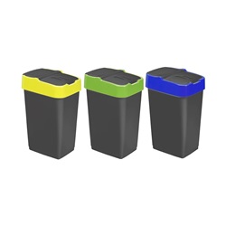 Sada plastových košů na třídění odpadu - 3 x 18 l