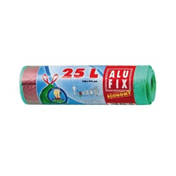 pytle na odpadky 25l zelené 15ks zatahovací / 45x50cm HDPE 12 my