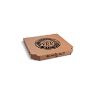 Krabice na pizzu, 33 x 33 x 3 cm, kraft s potiskem  / vlnitá lepenka, 100 ks