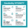 zásobník Hyginity na role s vnitřním odvíjením černý CF1