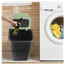 koš na třídění odpadu 25l,  37.5x25x38, plast černý/zelený