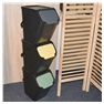 koš na třídění odpadu 25l,  37.5x25x38, plast černý/zelený