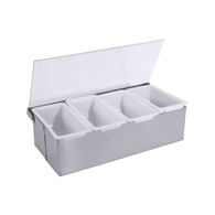 box 4-dílný s víkem na ingredience 30,5x14,5x9cm