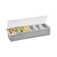 box na ingredience 6ti dílný s víkem, 45,5x14,5x9cm