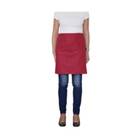 Kuchařská zástěra krátká s kapsou 50 x 90 cm, vínová